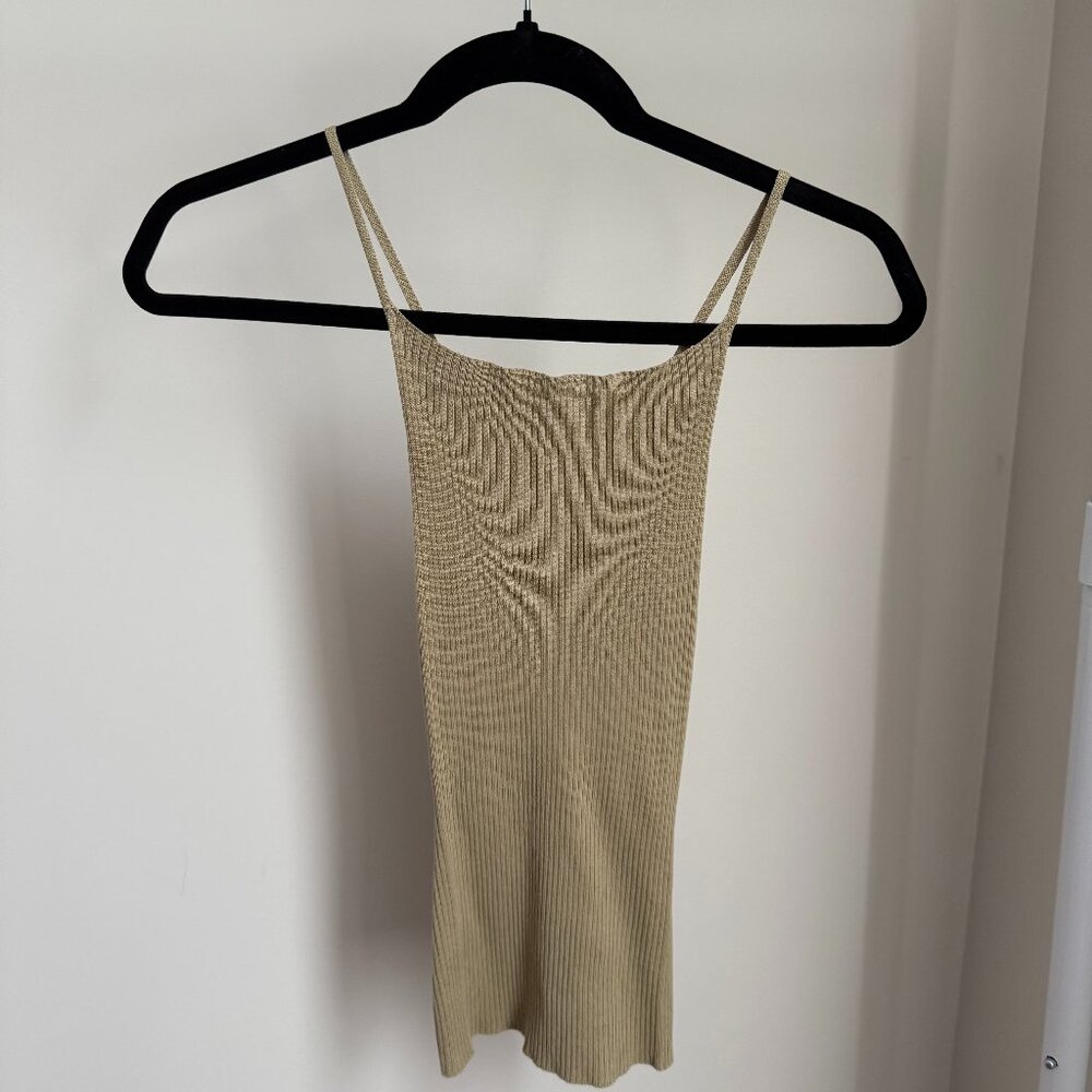 Olive Cross Back Crop Top
